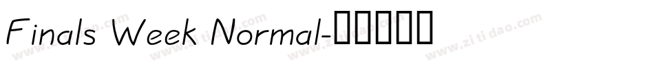 Finals Week Normal字体转换